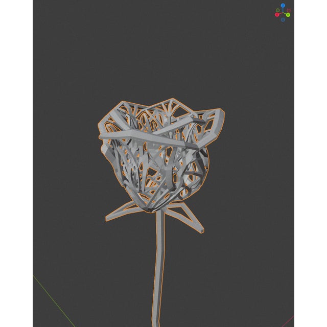 Ahmeau Contemporary Geometric Bronze Rose Sculpture - "Love" For Sale - Image 12 of 12