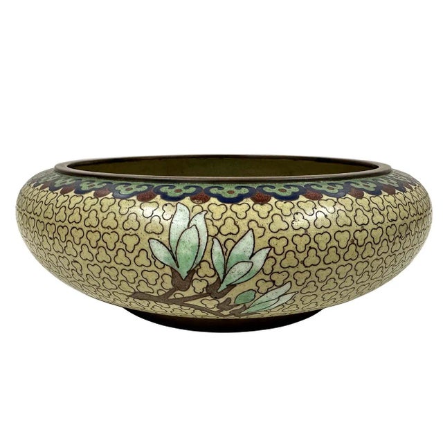 Early 20th Century Antique Chinese Cloisonne Bowl For Sale - Image 4 of 9