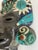 Mexican Vintage Mexican Folk Art Ceramic & Stone Embellished Sculptural Wall Mask For Sale - Image 3 of 12