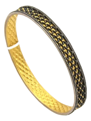 Gurhan Capitone 24k & Sterling 8.5mm Wide Granulation Bangle