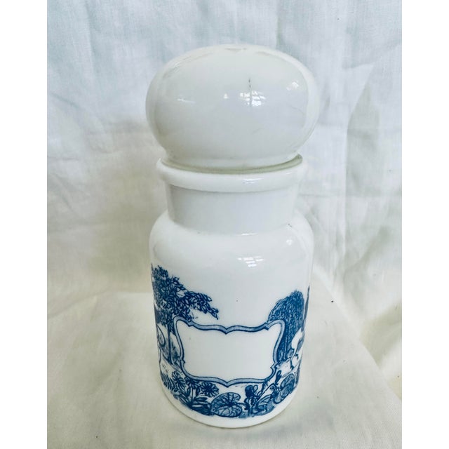 Vintage Belgian Blue Victorian Apothecary Bottle/Jar For Sale - Image 4 of 6