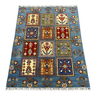 Blue Four Seasons Bakhtiari Design Wool Rug, 5' X 6'6" For Sale