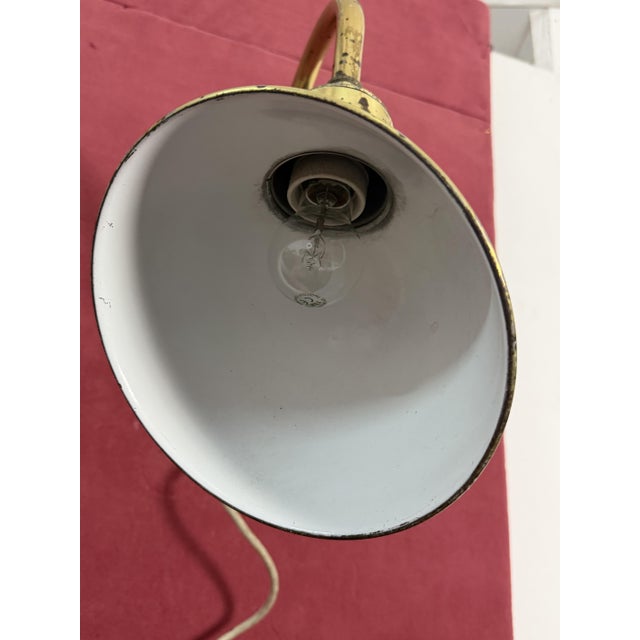 Large Industrial Wall Lamps with Adjustable Parabola Arm in Brass, 1950s, Set of 2 For Sale - Image 14 of 18