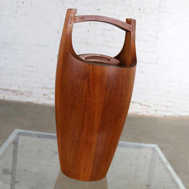 Dansk Designs Monumental Dansk Staved Teak Bucket Style Ice Bucket by Jens Quistgaard For Sale - Image 4 of 13