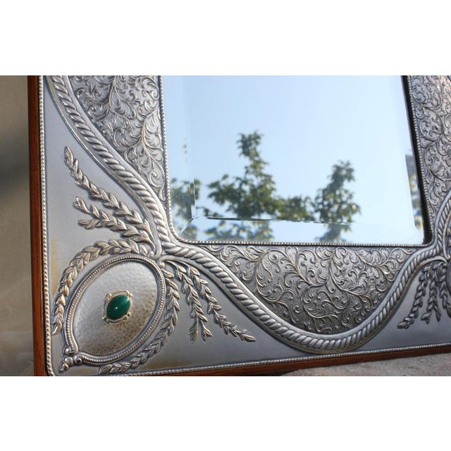 1970s Italian Sterling Silver Table Top Mirror by Castellani For Sale - Image 5 of 18