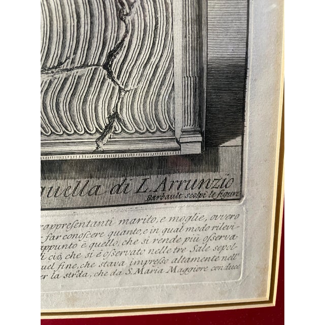 Mid 18th Century Giovanni Battista Piranesi, the Antiquities of Rome, 1756, Tom. Ii, Plate Xx. Framed Antique Etching For Sale - Image 5 of 9