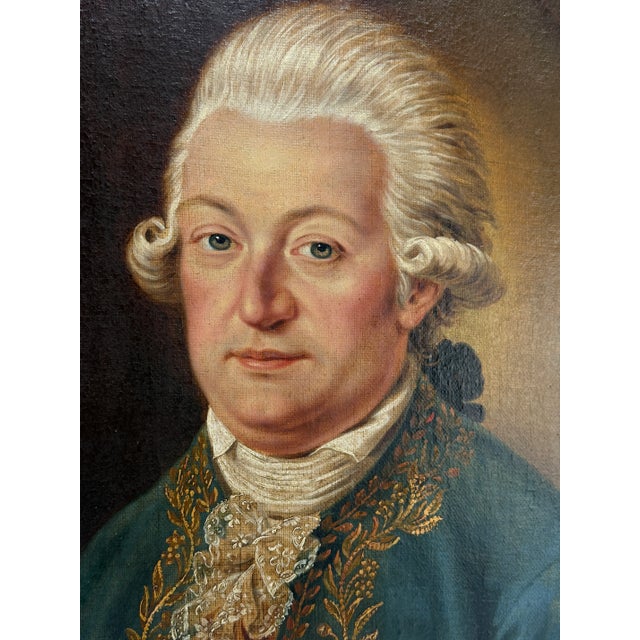 Fine Quality 18th Century Continental School Portrait of a Nobleman For Sale In Providence - Image 6 of 11