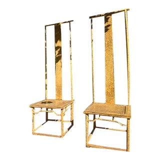 Antique Exaggerated Back Ming Style Chairs--a Pair For Sale