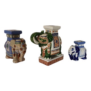 Vintage Garden Plant Stand in Ceramic, 1960, Set of 3 For Sale