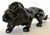 Awesome vintage lion figure from the mid 20th century. The poiece is made of ceramic with a jet black glossy glaze. He is...