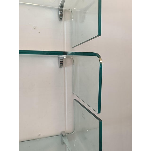 Glass Babila Shelves by Luca Casini for Fiam, Italy, 1990s, Set of 3 For Sale - Image 8 of 12
