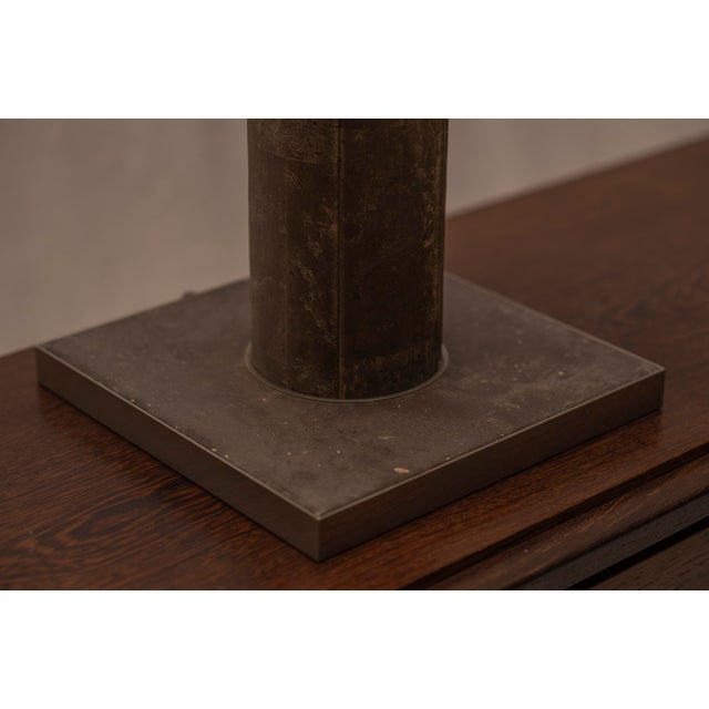 Large Architectural Cork Table Lamp, 1970s For Sale - Image 3 of 12