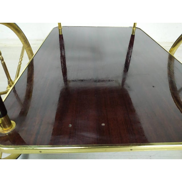 Vintage Brass Service Trolley, 1950s For Sale - Image 15 of 18