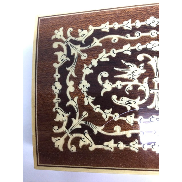 French Artisan Vintage Wood Lidded Treasure Trinket Box For Sale - Image 10 of 13