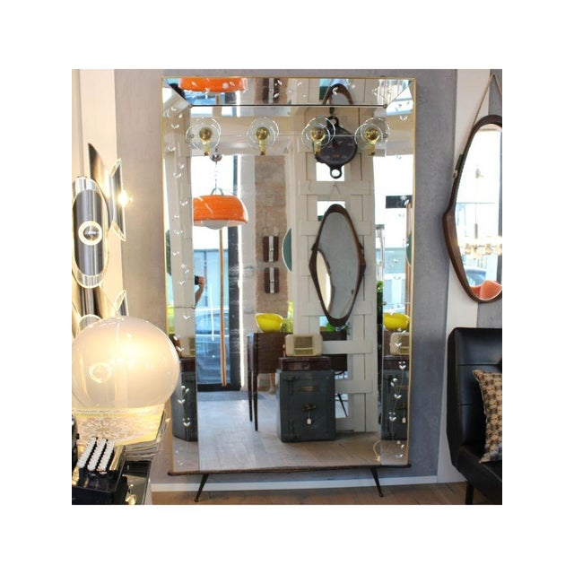Floor Coat Stand with Mirror, Italy, 1930 For Sale - Image 9 of 13