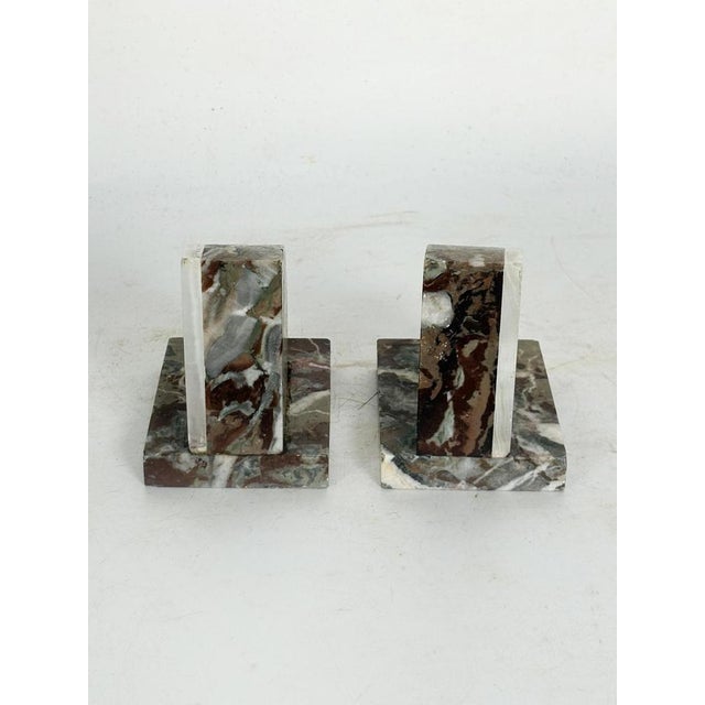 1940s Art Deco Minimalist Onyx Bookends, 1940, Set of 2 For Sale - Image 5 of 9