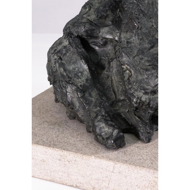 Metal Richard Kozlow - Spectre (Green), 1996 Modern Bronze Sculpture on Cement Base For Sale - Image 7 of 7