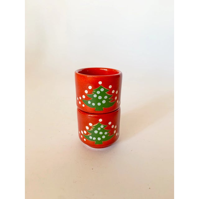 Vintage German Waechtersbach Christmas Tree Candle Holders- Set of 2 For Sale - Image 4 of 5