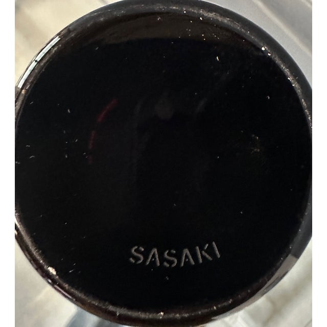 Glass Trio of Etched Crystal Vases by Ward Bennett for Sasaki, 1990s For Sale - Image 7 of 8