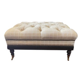 Cameron Collection Deep Tufted Ottoman For Sale