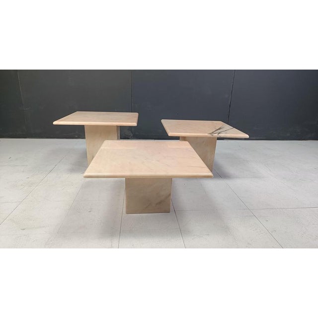 Stone Vintage Marble Nesting Tables, 1970s, Set of 3 For Sale - Image 7 of 11