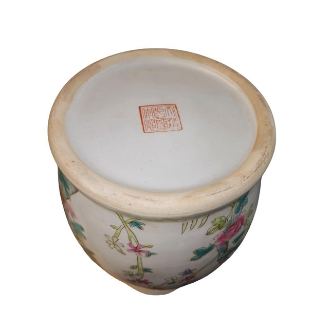 20th Century Qianlong Famille Rose Large Floral Vase For Sale In Atlanta - Image 6 of 7