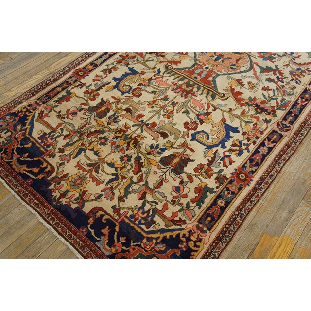 Late 19th Century Persian Sarouk Farahan Meditation Carpet For Sale - Image 11 of 14
