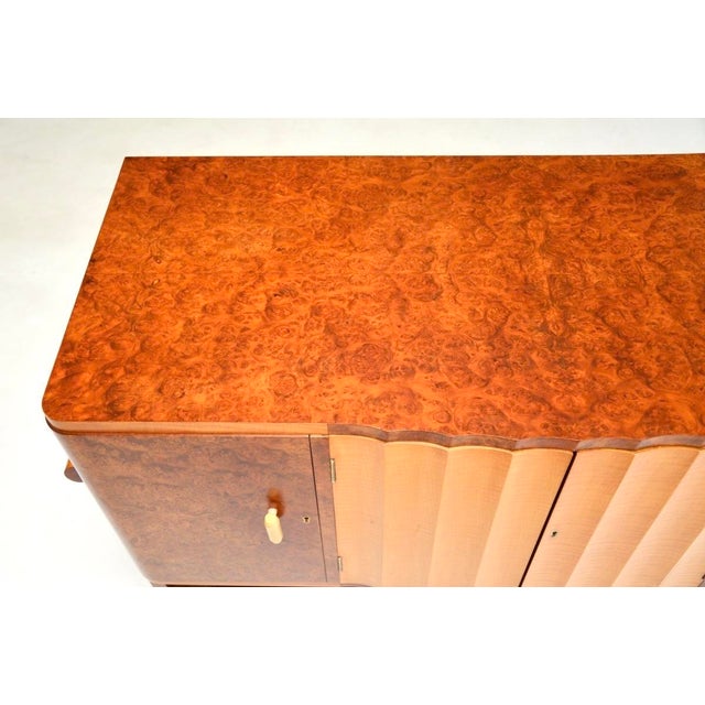 Art Deco Burr Walnut and Sycamore Sideboard, 1930s For Sale - Image 4 of 11