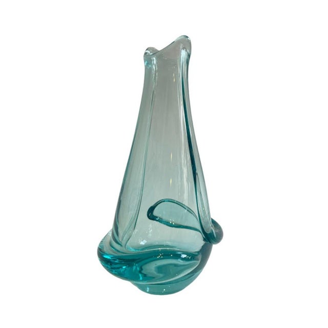 Mid-Century Modern Czechoslovakian Blue Vase by Miroslav Klinger, 1960s For Sale - Image 3 of 7