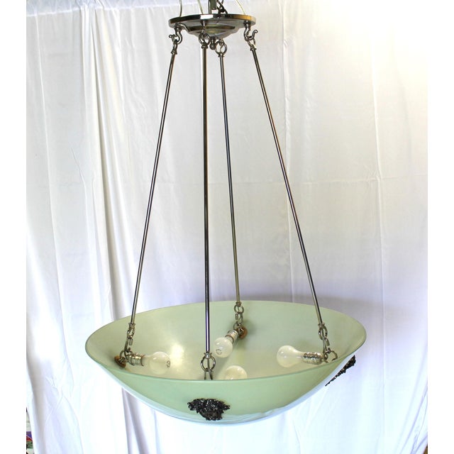 2000 - 2009 Mid Century Modern Glass Chandelier For Sale - Image 5 of 10