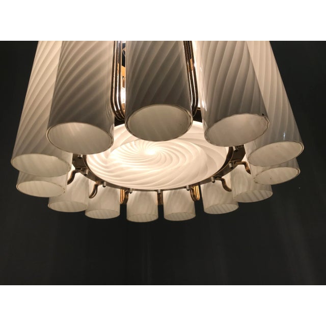 Murano Swirl Glass Chandelier by Paolo Venini for Murano, 1960s For Sale - Image 15 of 17