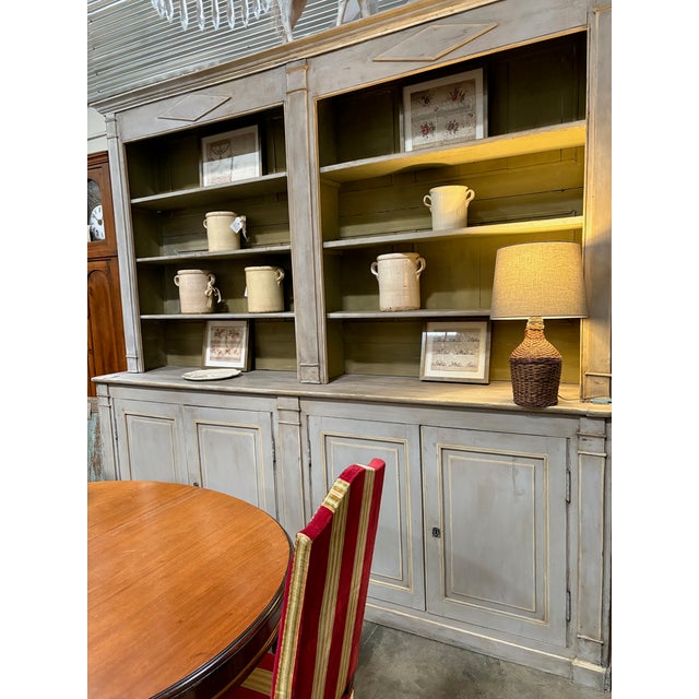 Grand Period French Directoire Painted Bibliotheque/Bookcase For Sale - Image 12 of 12