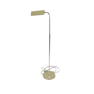 1960s Mid-Century Modern Brass Adjustable Floor Lamp For Sale