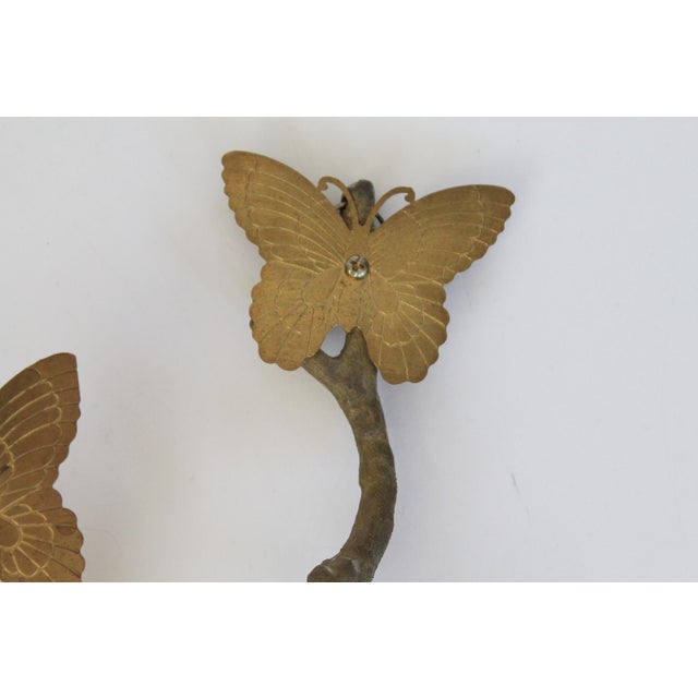 Brass Vintage Brass Butterflies on Branch Wall Hanging For Sale - Image 8 of 8