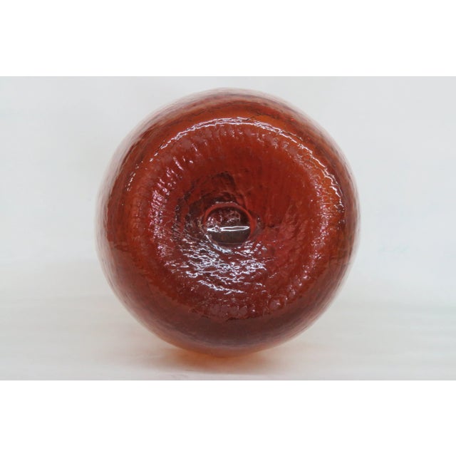 Amber Crackle Glass Extra Large Bottle Vase b For Sale In Miami - Image 6 of 13