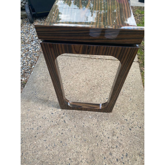 Art Deco Macassar Veneer Lacquered Console For Sale In Philadelphia - Image 6 of 11