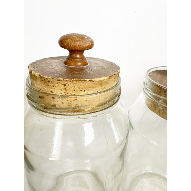 Glass Jars with Cork Stoppers, France, 1950s, Set of 8 For Sale - Image 14 of 18