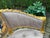 1975 French Louis XVI Gilded Beech Velvet & Silk Artwork Settee For Sale - Image 11 of 12
