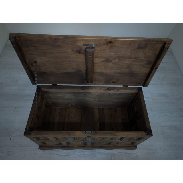 Large Vintage Baroque Chest in Wood, 1920s For Sale - Image 16 of 18