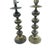 Metal Mid Century Modern Brass Tone Stacked Cylinder Table Lamp- A Pair For Sale - Image 7 of 12