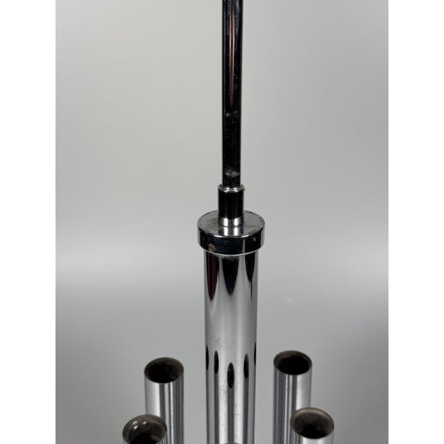 Chrome Plated Chandelier, 1970s For Sale - Image 6 of 18