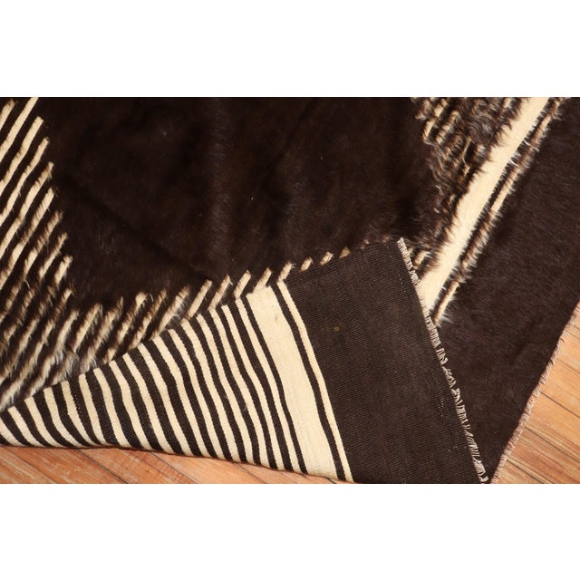Mid-Century Modern Vintage Turkish Mohair Rug - 4'8" x 6' For Sale - Image 3 of 18