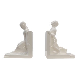 Ceramic Bookends by Godofridus Boonekamp for Plateelbakkerij Schoonhoven, 1920, Set of 2 For Sale