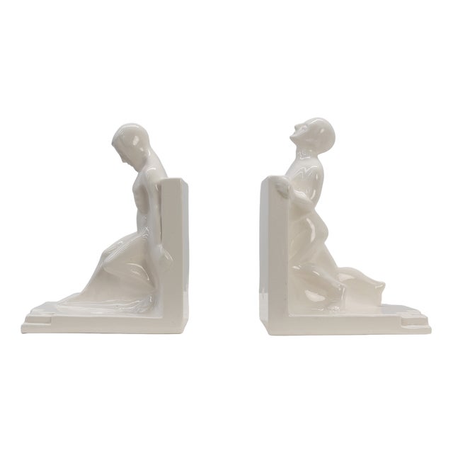 Ceramic Bookends by Godofridus Boonekamp for Plateelbakkerij Schoonhoven, 1920, Set of 2 For Sale