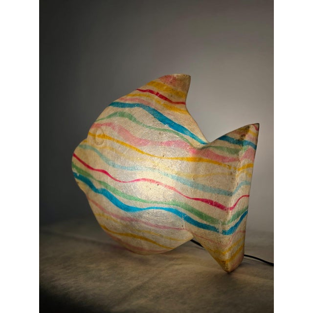 Vintage Fiberglass Fish Lamp, 1960s For Sale - Image 10 of 13