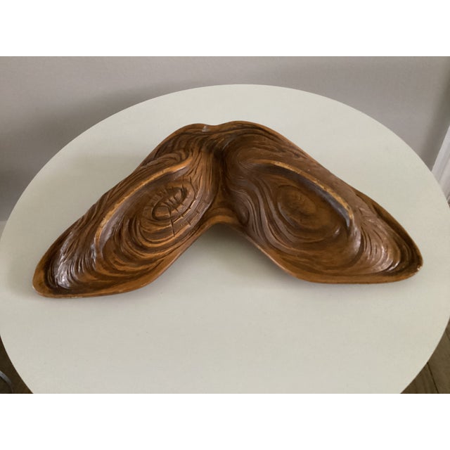 Coastal Vintage Oyster Shape Serving Dish or Platter For Sale - Image 3 of 16