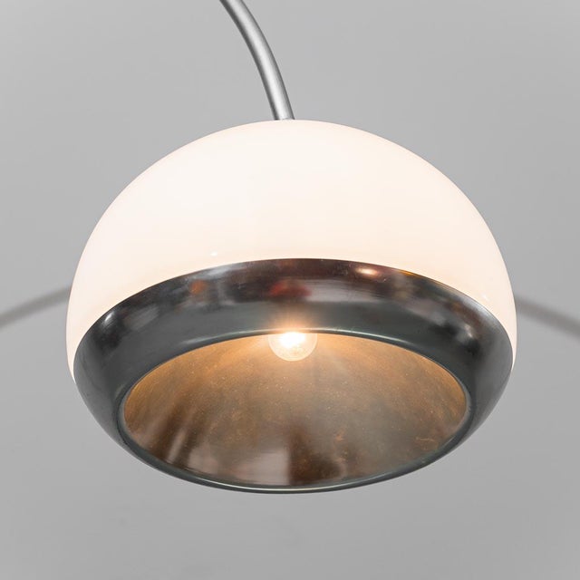 Silver Arc Floor Lamp by Harvey Guzzini, 1970s For Sale - Image 8 of 14