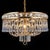 Blue Italian Ceiling Lamp with Blue and Transparent Crystals with Four Lights, 1960 For Sale - Image 8 of 10
