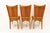 Mid-Century Dining Chairs in Beech and Red Moleskine, France, 1950s, Set of 6 For Sale - Image 12 of 13