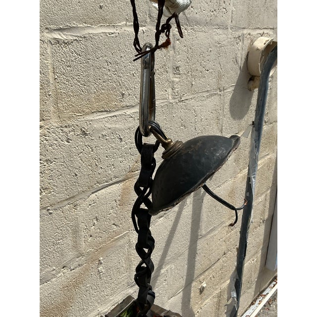 Vintage Mid 20th Century Brutalist Hanging Pendant After Felipe Delfinger for Feders For Sale - Image 9 of 9